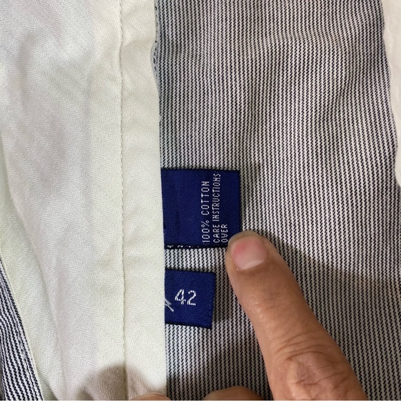 Polo Golf Ralph Lauren Shorts Flat Front Pin Stripe Pockets Men Shorts Size 42 - Picture 13 of 13